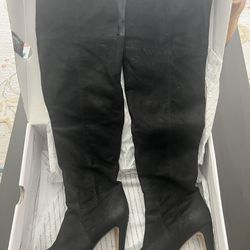 ALDO Herveline 97 Mid-thigh Leather Boots Size 8