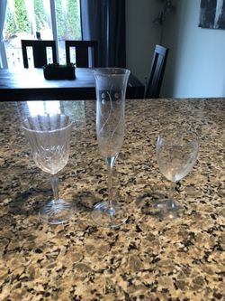 Assortment of kitchen items - wine glasses, bowls, etc