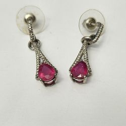 Genuine Ruby Earrings 
