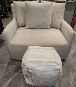 Living Spaces Large chair & ottoman
