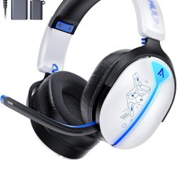 Wireless Gaming Headset for Ps5, Ps4, PC, Switch, 2.4GHz+BT5.3 | Competition-Grade Pinpoint | 7.1 Surround Sound for Total Victory | Noise-Canceling M