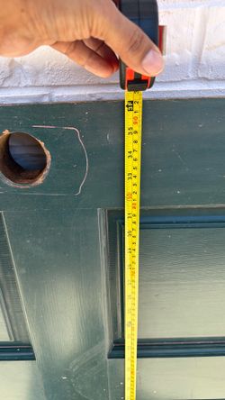Standard wood front door green 120 OBO