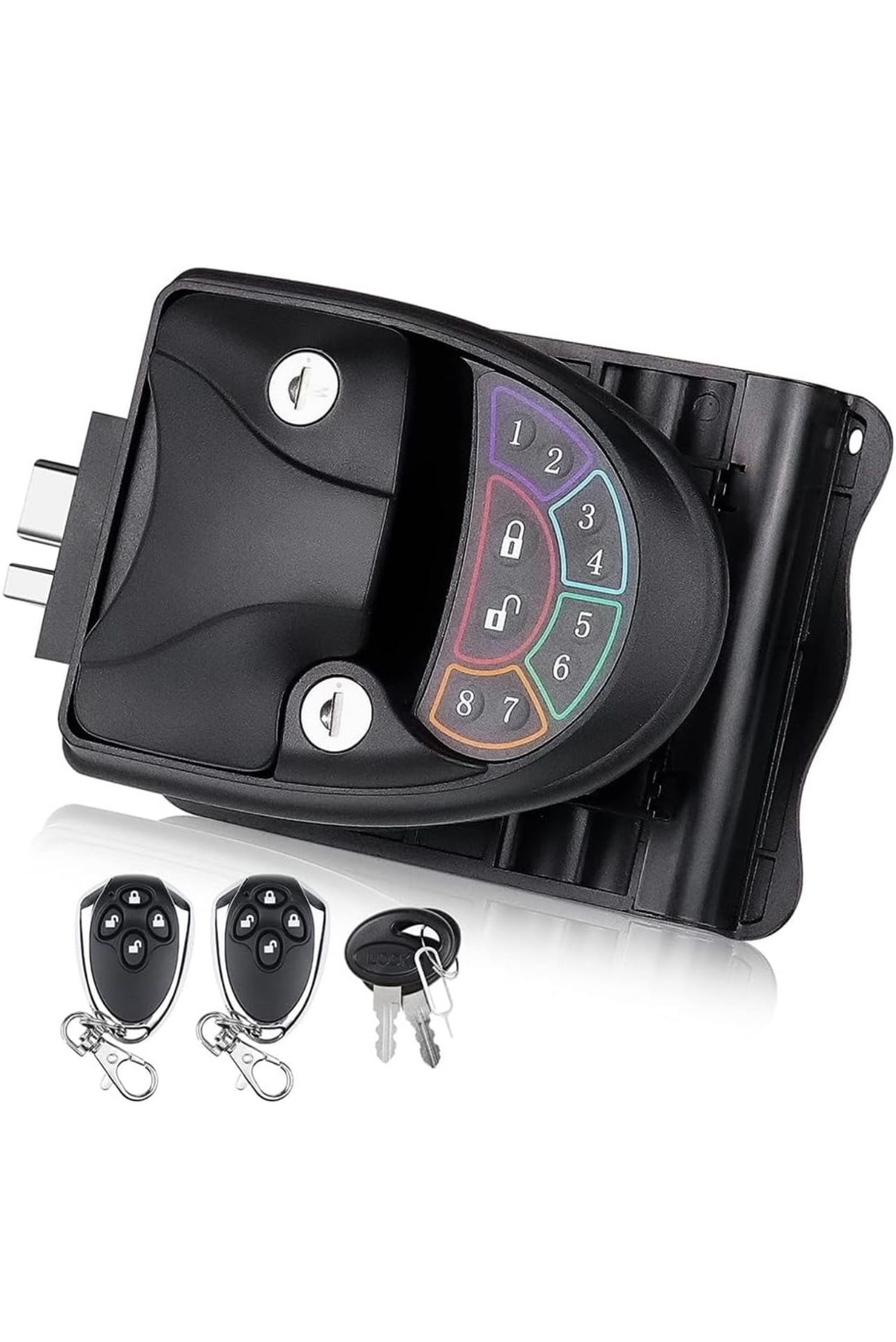 Upgraded RV Door Lock Fit 2.75x3.75 Inch Hole Lock with Key and Remote for Travel Trailer