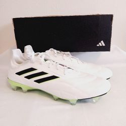 Adidas Copa Pure. 1 FG White Green Soccer Cleats 