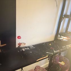 Loft Bed Full Size bed  with Desk and Storage Shelves, with 2 Side Ladders ,Black