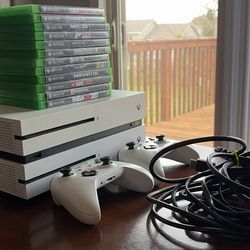 2 Xbox One S Consoles Bundle + Games + Controllers