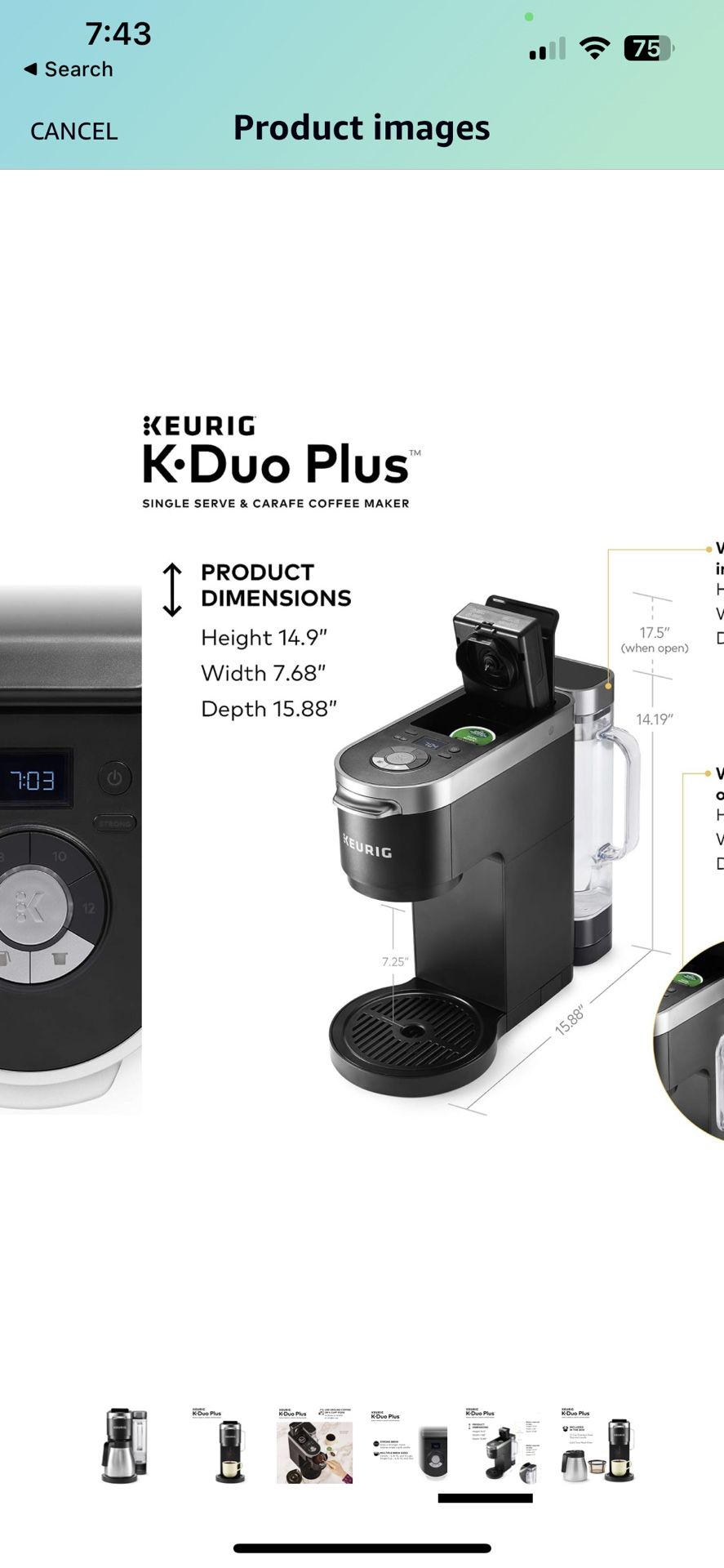 Keurig K-Duo Plus C Single Serve & Carafe 