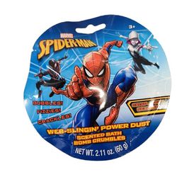 Marvel Spider-Man Web-Slingin Power Dust Scented Bath Bomb Crumbles Crisp Apple Scent