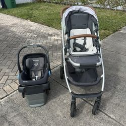 Uppa Baby Stroller And Carseat With Base