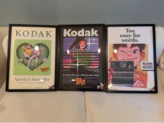 Kodak framed poster - retro