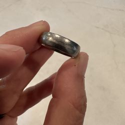 Titanium And Silver Ring