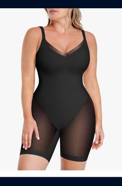 SHAPELL Women's Shapewear Tummy Control Bodysuit Butt Lifting Body Shaper Mid-Thigh Body Suit