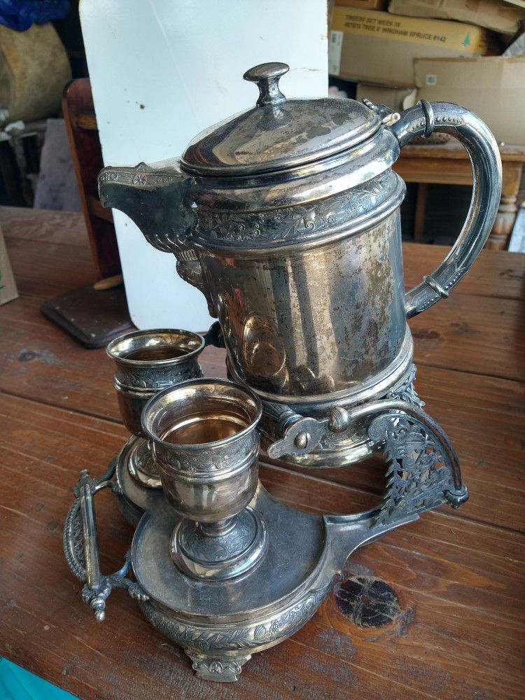 Victorian Water Pitcher And Cups