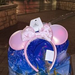 Pink DISNEY Irredescent ears with pearl embellished Mickey