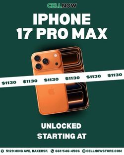 iPhone 17 pro max Unlocked