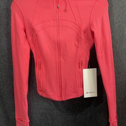Size 0 Lululemon Pink Define Cropped Jacket Nulu