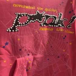 pink sp5der hoodie