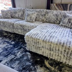 The BIGGEST! Brand New Byers Market SILVER ICE SUPER SIZED 3pc Sectionals (Tax included)