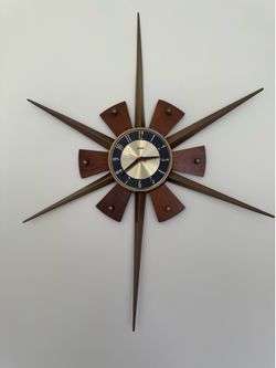 Sunburst MCM clock