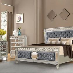 New Queen Bedroom Set 5 Pcs 