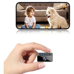 64G 4K HD Mini Camera Wireless WiFi, Small Camera for Home Security with AI Motion Detection, App Control, Night Vision, Built-in Siren,Cloud Storage,