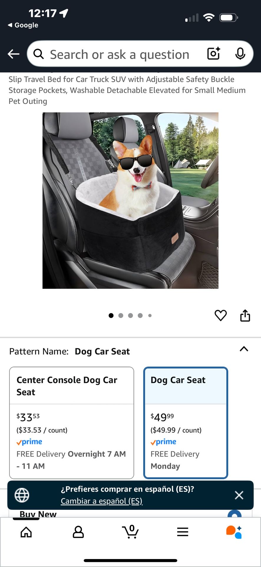 Dog Car Seat
