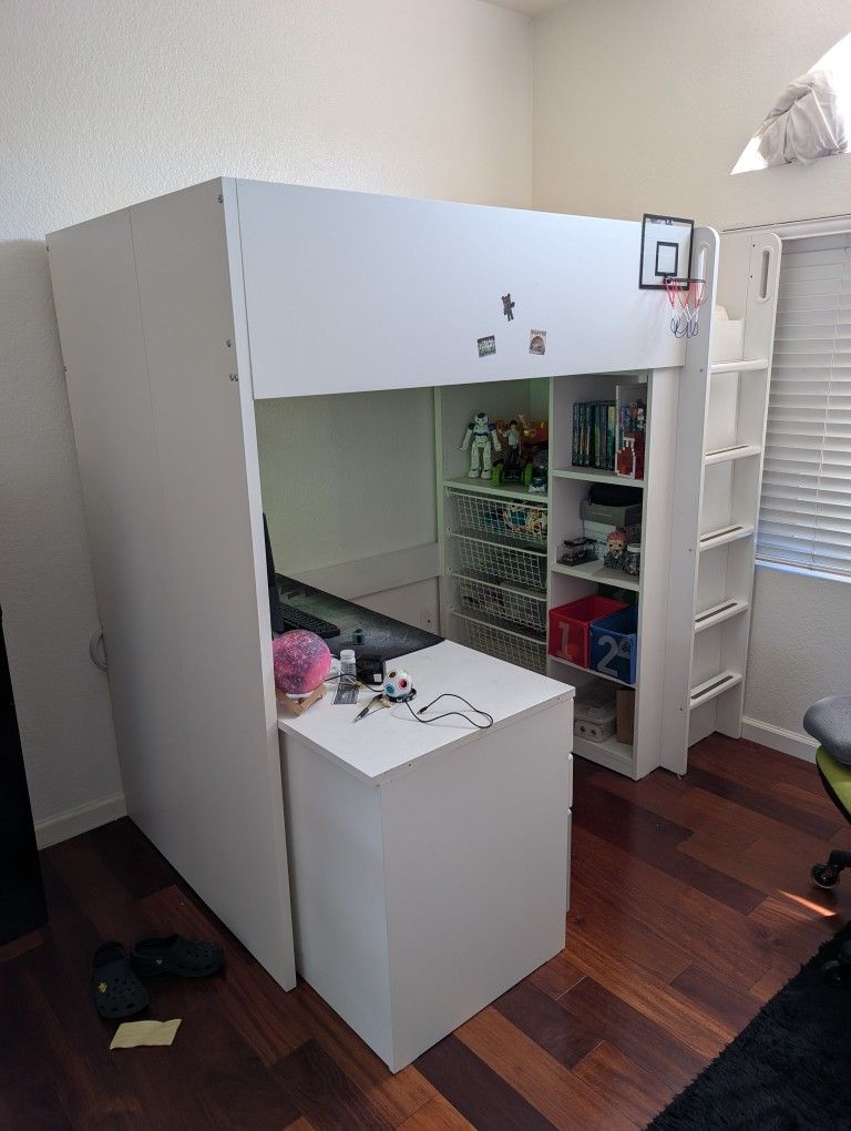 Twin Loft Bed With Desk (1 of 2)