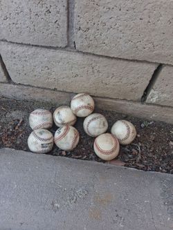 8 USED BASEBALL BALLS