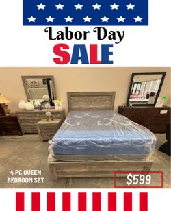 4 PC QUEEN BEDROOM SET
