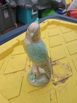 Ceramic Parrot Bird Figurine