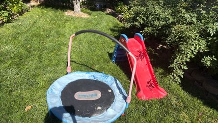 Trampoline and slide