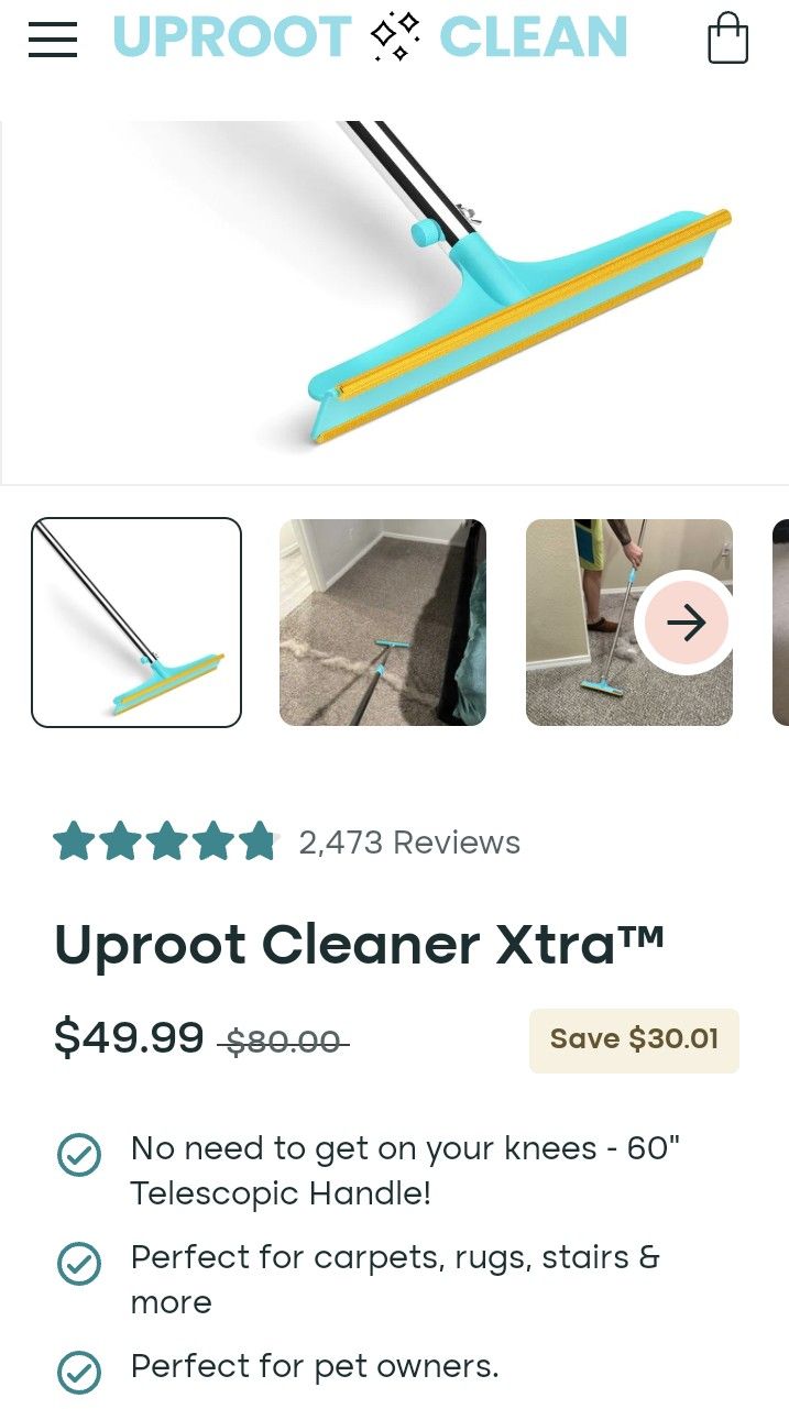 New Uproot Pet Hair Broom