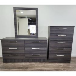 Dresser Whit Mirror And Chest - Cómoda Con Espejo Y Gavetero