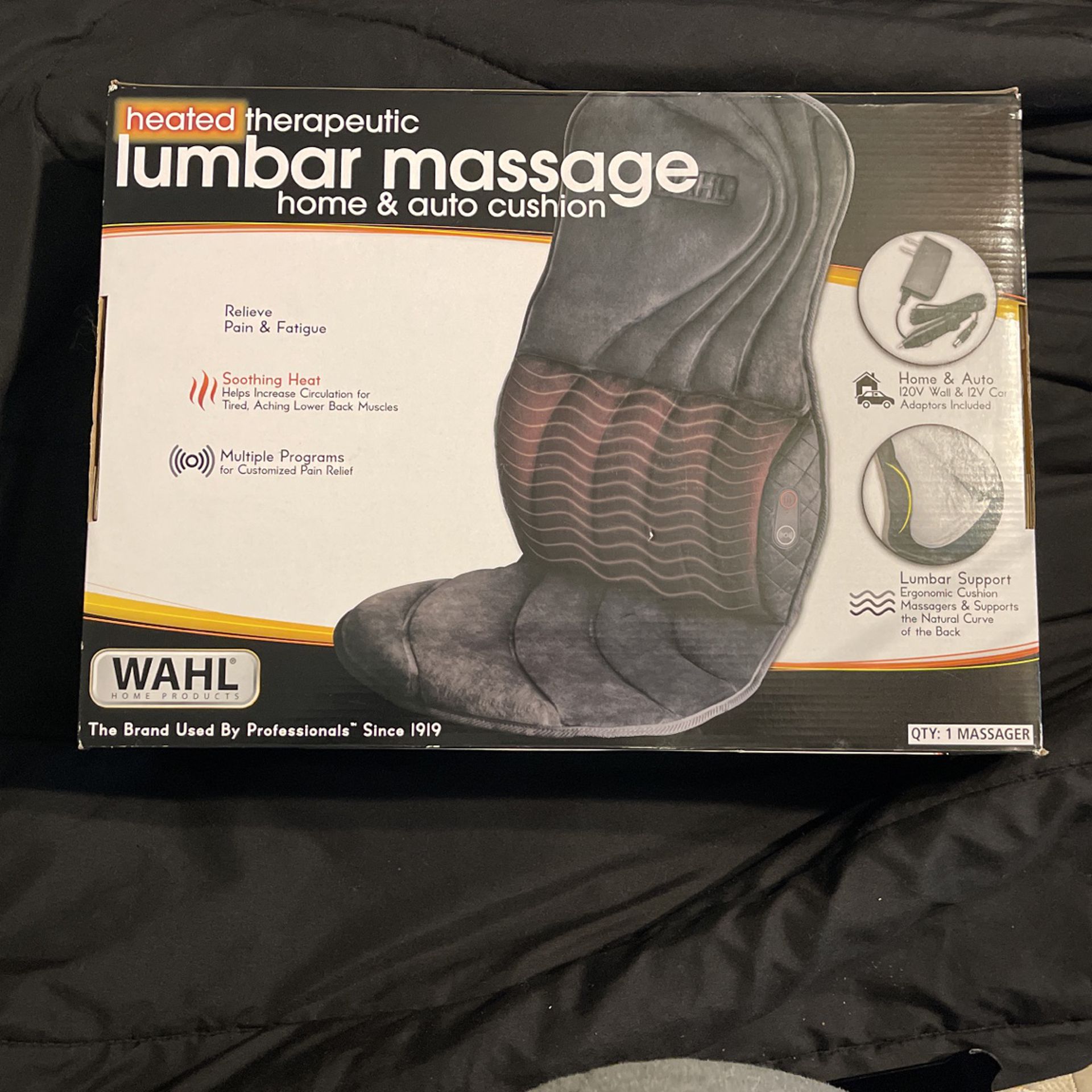 Wahl Heated Lumbar Massage Cushion for Sale in BETHEL, WA - OfferUp