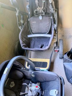 Complete UPPAbaby Vista Double System + Mesa Car Seat & Travel Bag