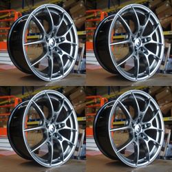 New 18 Inch G025 RAYS Style Wheels 18x8 +35 5x114.3 Set of 4