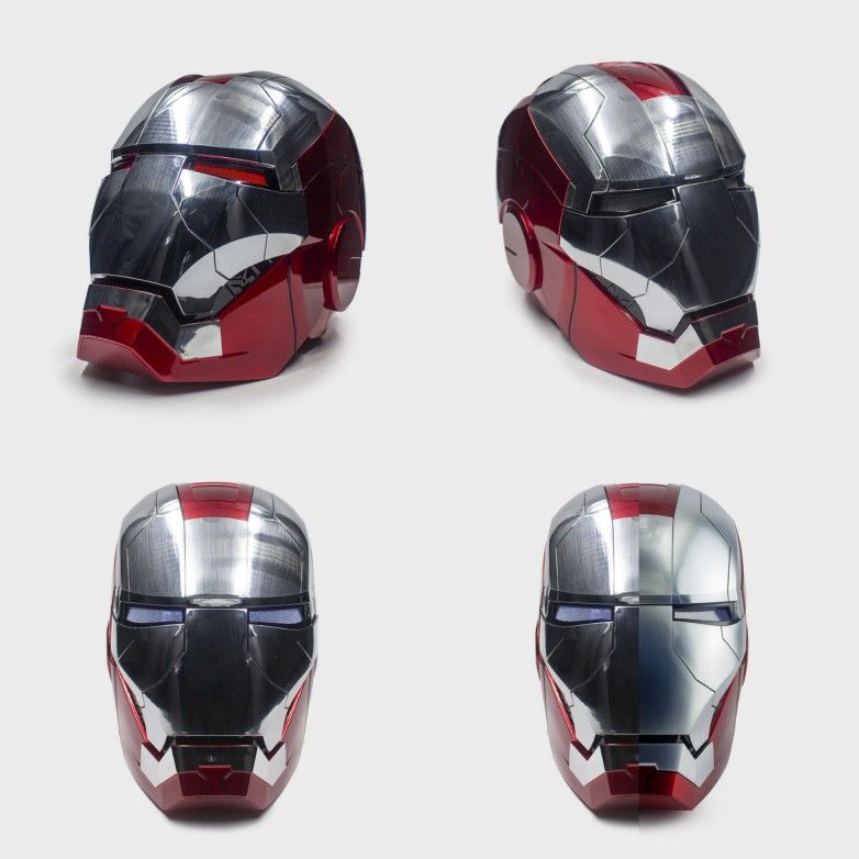 Iron Man Mask Mark V Interactive Face Plates with Voice Command and Lights BNWB