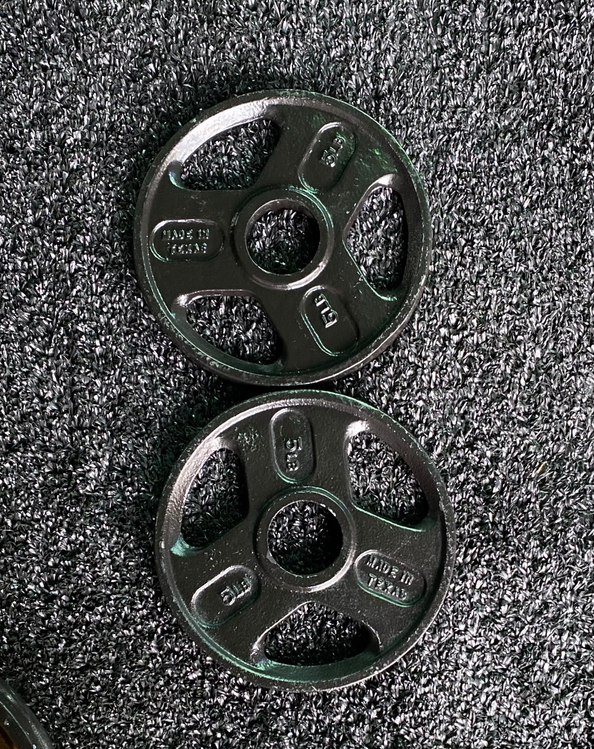 Cast Iron Grip Plate sets 5lb pairs- Price for one pair