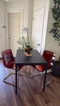 Table and two chairs