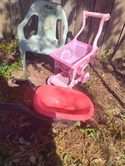 Pink Kids Toy Shopping Cart