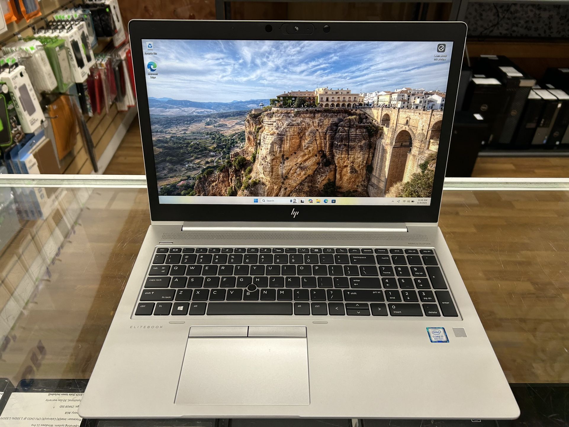 HP Elitebook 850 G6 15.6 inch core i7 8th gen 16GB RAM 256GB SSD