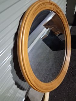 Brown Mirror Ready To Be Attached