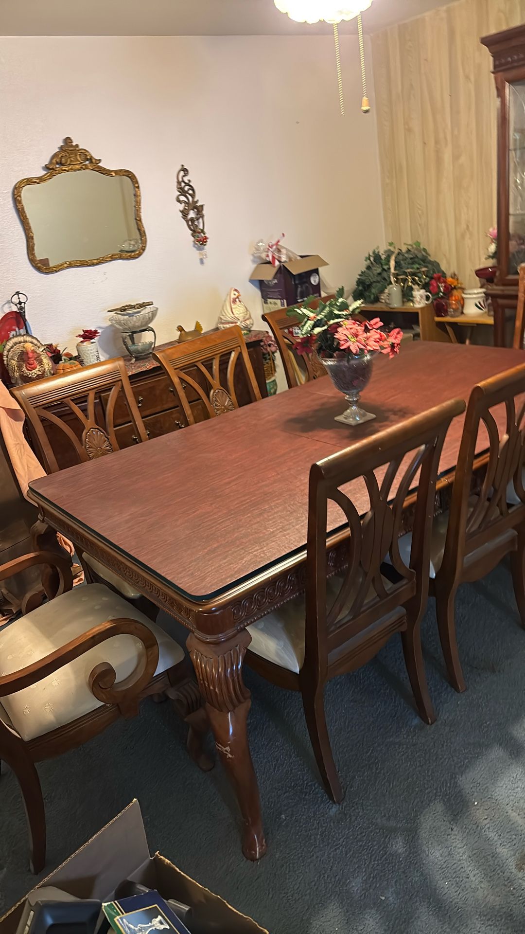 Dining Table and Hutch
