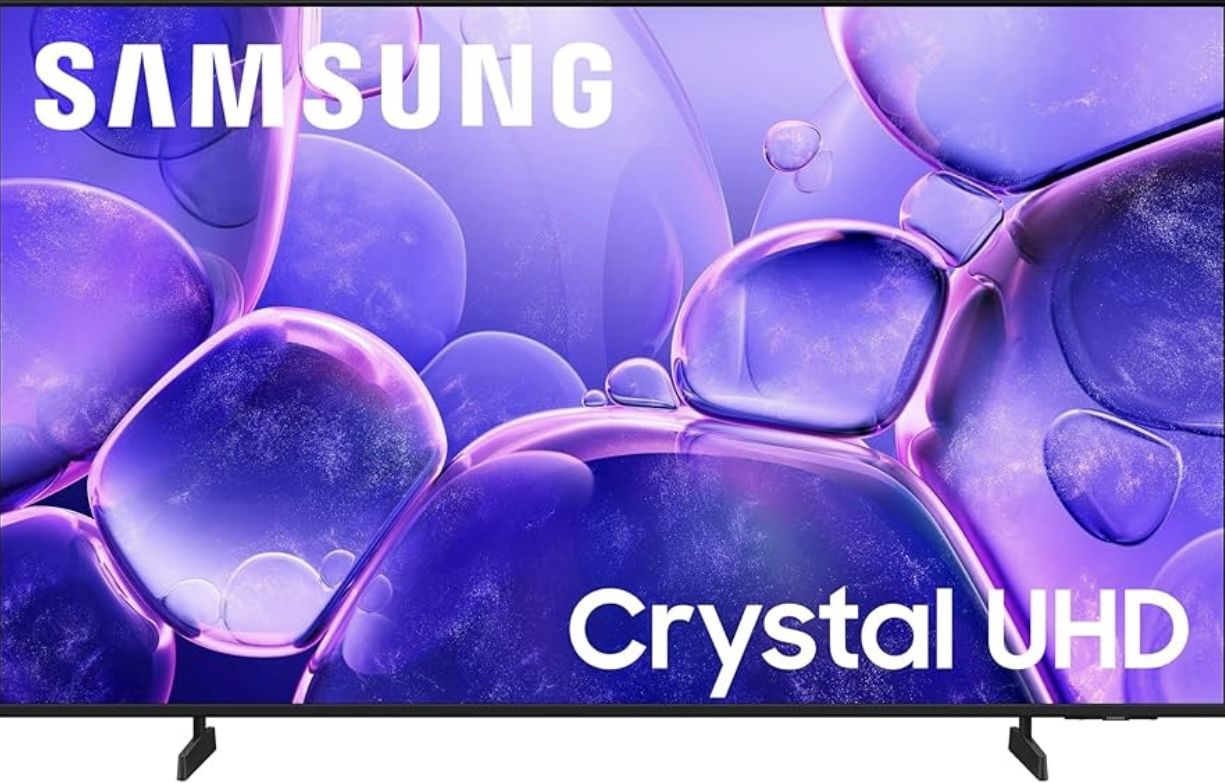 Samsung 43-Inch Class Crystal UHD U8000F 4K Smart TV (2025 Model) Endless Free Content, Crystal Processor 4K, MetalStream Design, Knox Security, Alexa