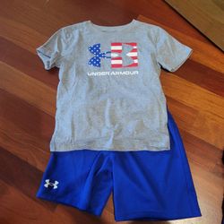 Boys Under Armour Short Set- Size 7