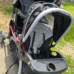 Double Kids Collapsible Stroller With Shades 