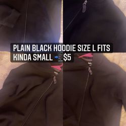 Plain Black Hoodie 
