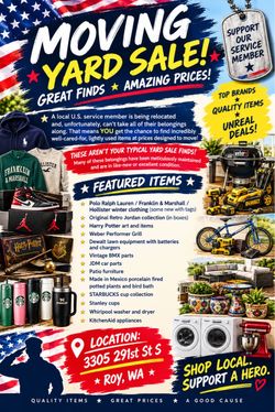 Amazing Yard sale in Roy this Sat10/17/26  from 9am-3pm