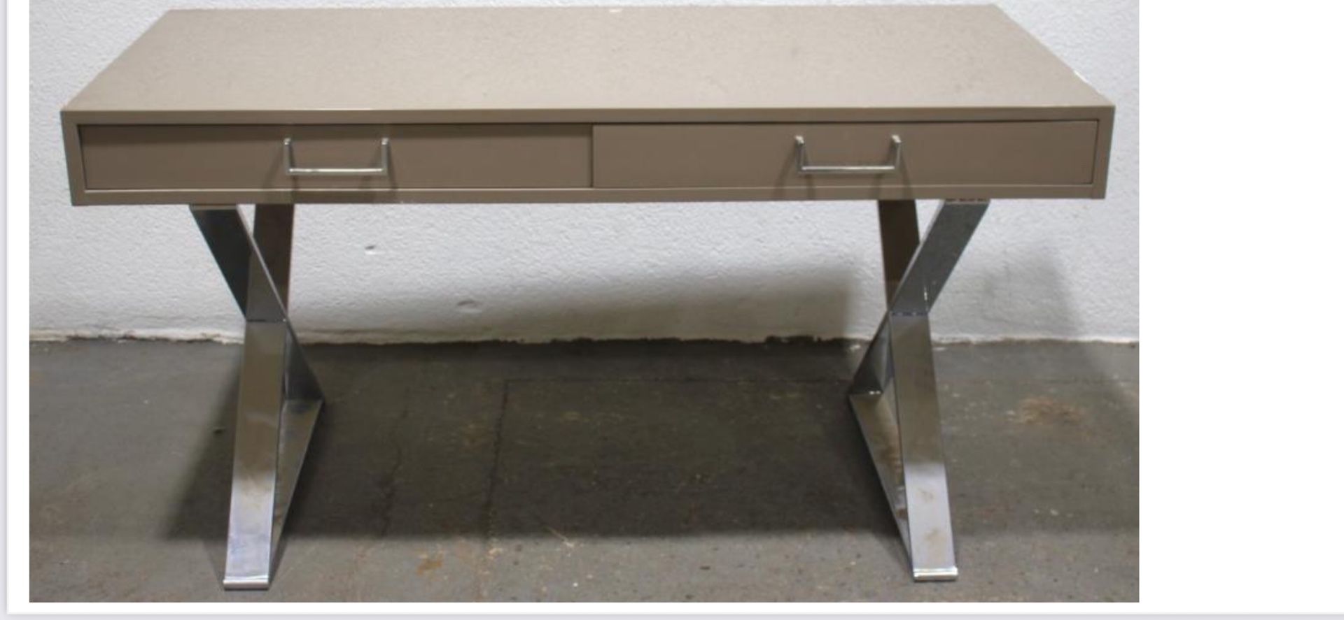 John Stuart Writing desk / Chrome Legs