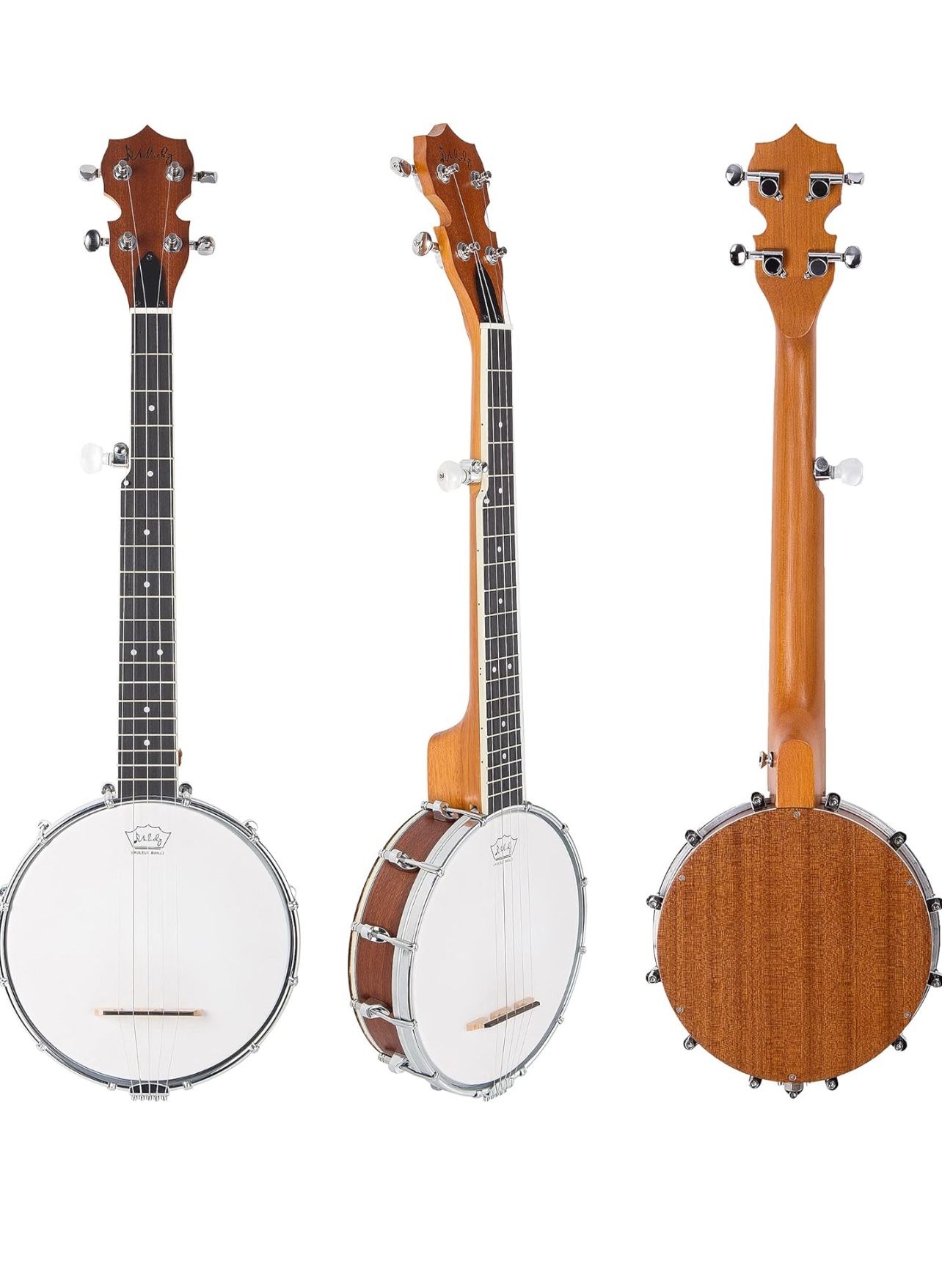 5 String Banjo Mini - Mulucky 26 Inch Travel Banjo Sapele Body
